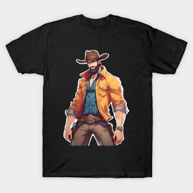 Rodeo Bull Rider T-Shirt by animegirlnft